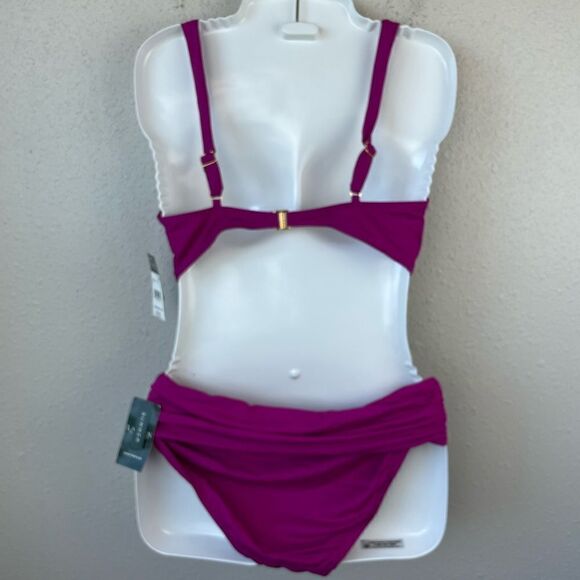 NWT Lauren Ralph Lauren Matching Bikini and Bottoms Size 10 - Picture 5 of 8